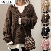0545b26f c37d 4faa b738 2dfe88d88ea7 Linen Pattern Sweater Casual Knit Sweater