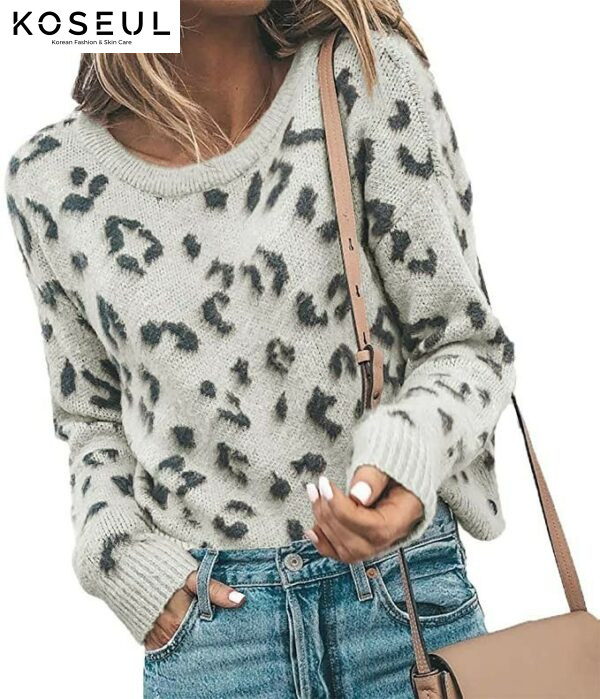 12c87834 74f2 47b9 8404 218b95c8d77e Sweater Sweater Knit Sweater Leopard Print Sweater Women