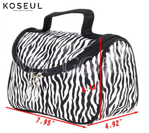 1306124494740 Korean Version Of The New Fashion Cosmetic Bag Zebra Bag Portable Cosmetics Ingot Package