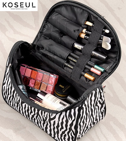 141838224812 Korean Version Of The New Fashion Cosmetic Bag Zebra Bag Portable Cosmetics Ingot Package