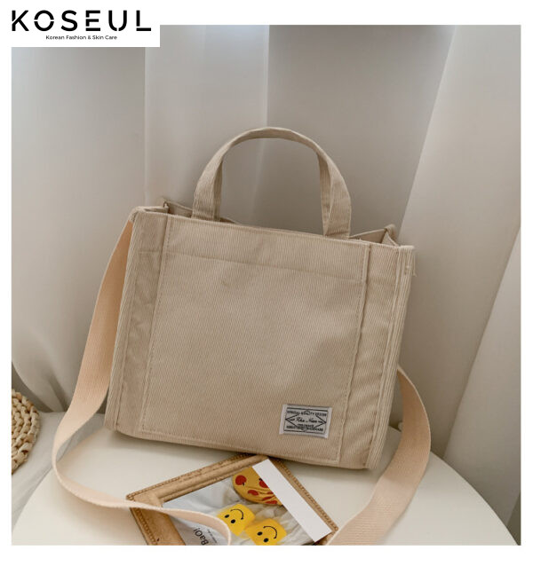 1620266340443 Korean Style Corduroy Canvas Bag