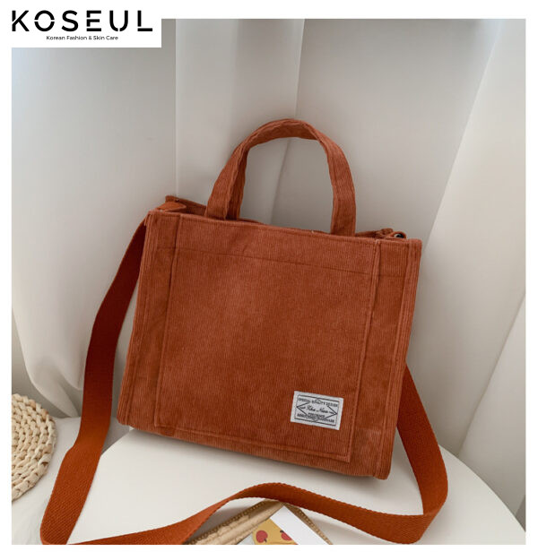 1620266340686 Korean Style Corduroy Canvas Bag