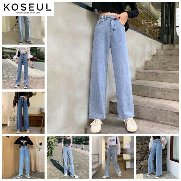 1622625047556 Summer New Style Korean Women'S High-Waisted Thin Wide-Leg Jeans