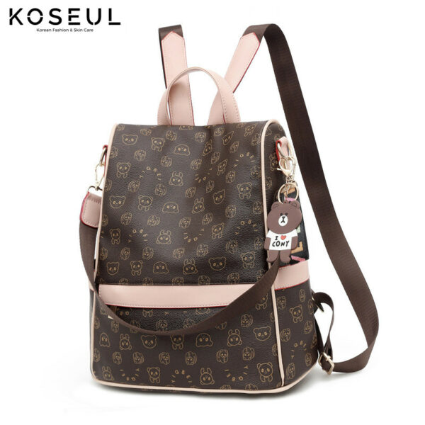 1867835736360 new Korean fashion ladies bags soft leather backpack