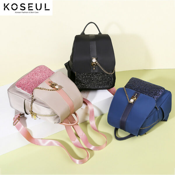 2001452808671 Fashion Student Backpack Korean Sequin Travel School Bag
