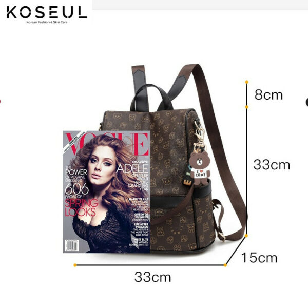 2587836435329 new Korean fashion ladies bags soft leather backpack