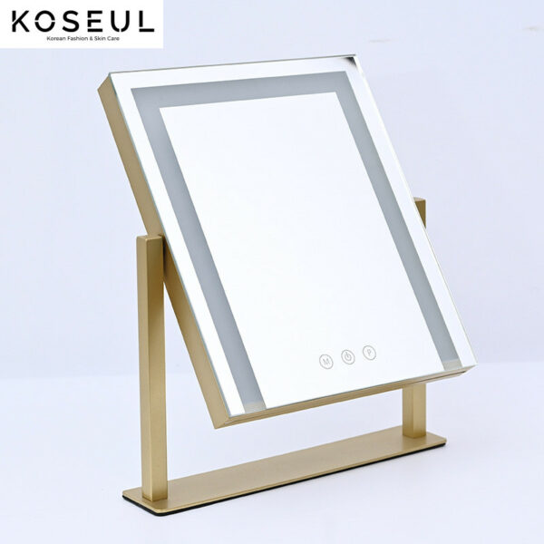 2621ce84 c00a 4c5f 9c16 7aef2b8501c1 Household Large 360 Degrees Dressing Mirror Cosmetic Mirror LED Light Dressing Table Mirror