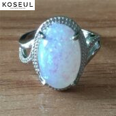 287372731498 Opal Ring Cross-border Wish Hot Sale Jewelry Fashion Lady Opal Ring Opal Ring Jewelry