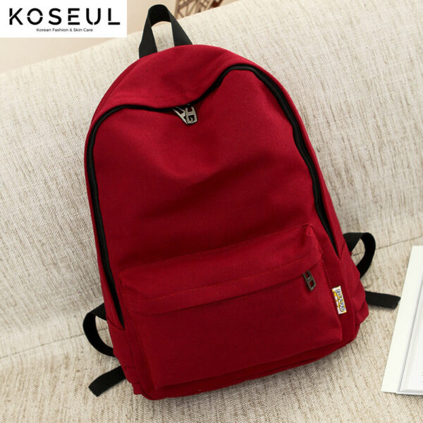 31991523 60c0 4f32 8851 bf77e97154f8 Backpack Women Korean Style Canvas Pure Color Simple