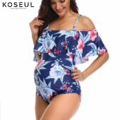 3222548501242 Printed maternity swimsuit