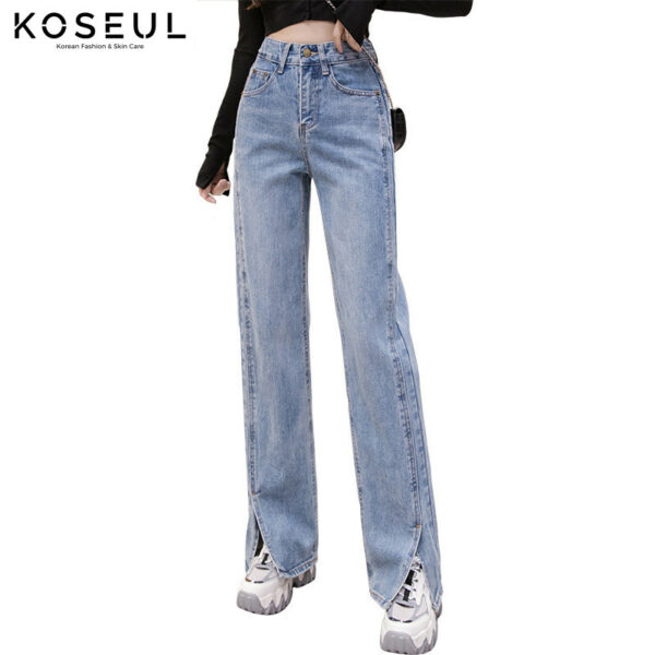 323938306855 Straight-leg split jeans
