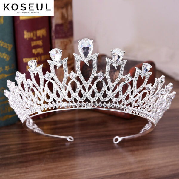 36f16dc0 b9df 42b3 92c2 27bb0a69a42e New Wedding Accessories Headband Korean Sweet Princess Alloy Rhinestone Multicolor Bridal Crown Headdress