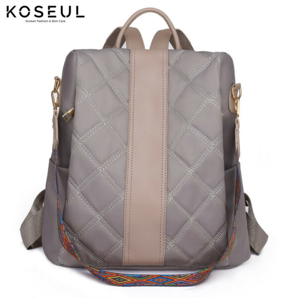507e1a9e ba96 45e2 8444 bbd8ef3a00e0 Women's Korean Style Rhombus Oxford Cloth Backpack