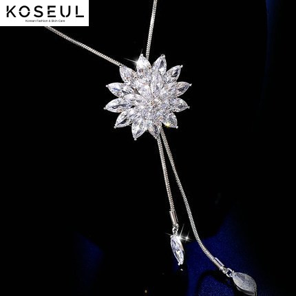 5396153001 2082250205 Snowflake sweater chain of zircon from Japan and South Korea