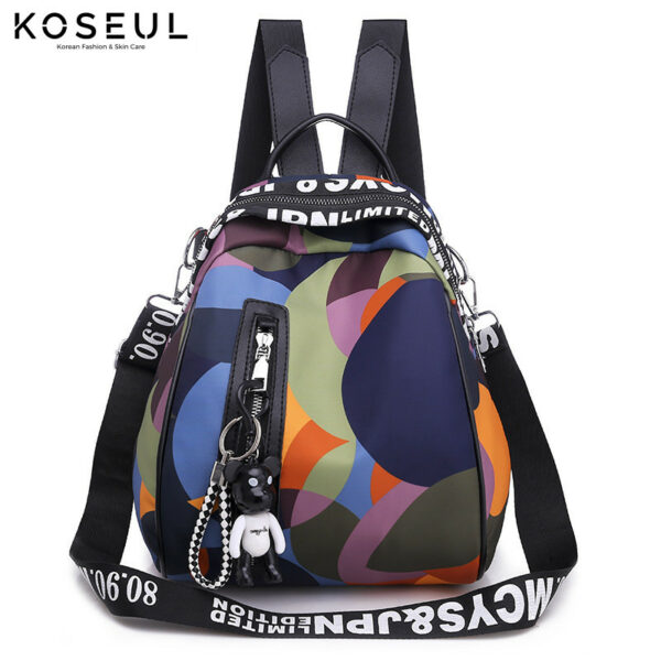 5807799922848 1 Backpack female Korean version Oxford cloth canvas camouflage fashion casual wild lady backpack travel bag