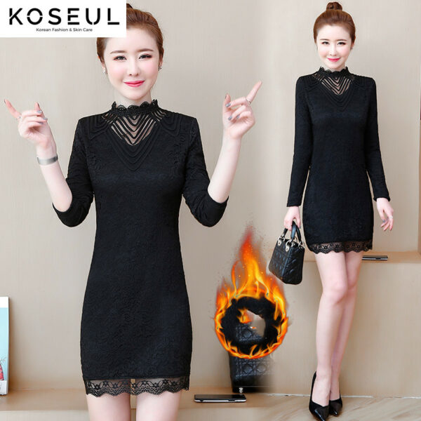 67cf5420 24df 4c7c b082 fafc1cf75b85 Lace Blouse Thickened With Half High Collar