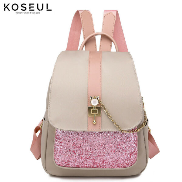 797967045858 Fashion Student Backpack Korean Sequin Travel School Bag
