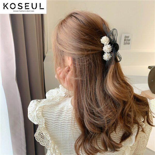 7a089075 5c43 4c70 b4cd d352bb02415d Korean Pearl Bow Hair Accessories Autumn Hair Grabbing Clip Hair Claw