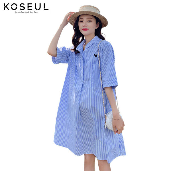 832e819e 4058 42ce b1c2 dde988cfd71d Breastfeeding Skirt Korean Version Midlength Loose Fashion Maternity