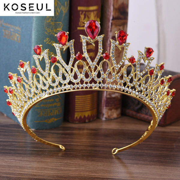 8586f5a5 47aa 4780 8ddc 9863a8f63331 New Wedding Accessories Headband Korean Sweet Princess Alloy Rhinestone Multicolor Bridal Crown Headdress