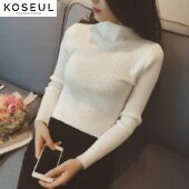 91906077865 Threaded half-neck sweater sweater women