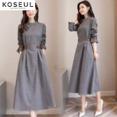 99762715275 Korean Long Sleeve Long Dress