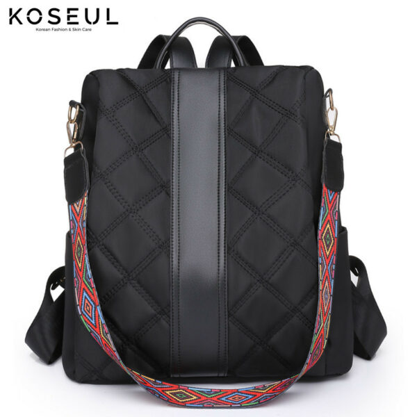 ca68f60c 2673 4434 8b2c 9bae4b1d231c Women's Korean Style Rhombus Oxford Cloth Backpack